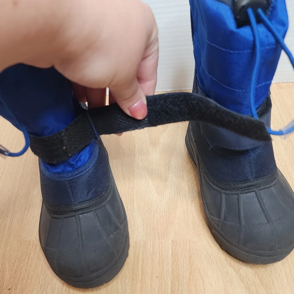 Columbia Size 9 Child Powderbug Plus Ii Snow Boot Blue Black
